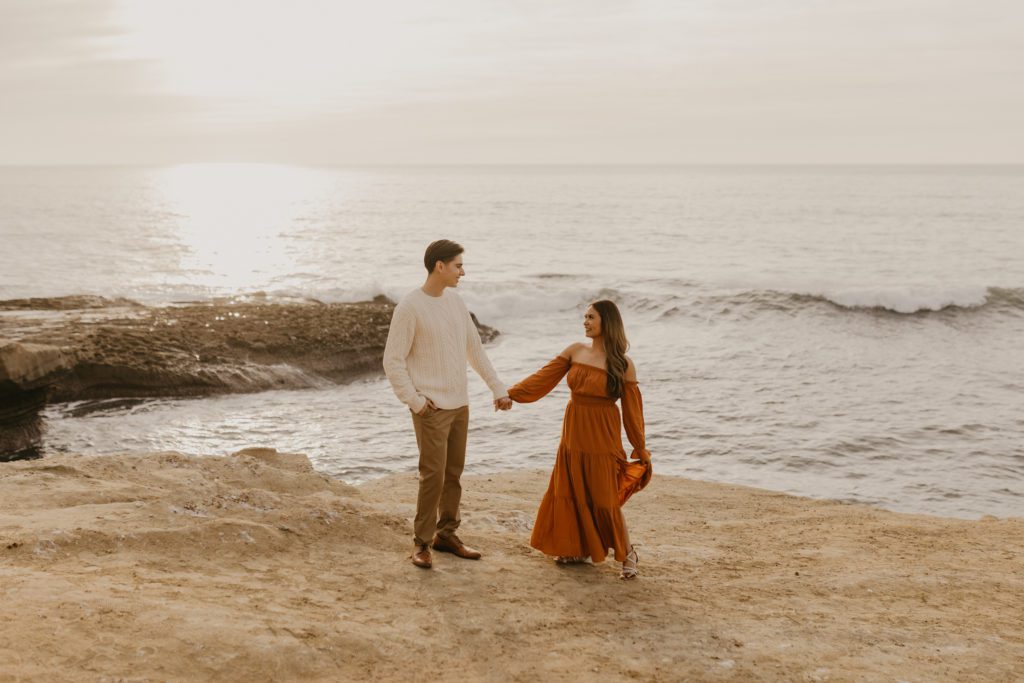 Sunset Cliffs Natural Park Engagement Photos in San Diego, California