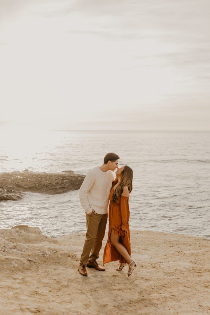 Sunset Cliffs Natural Park Engagement Photos in San Diego, California