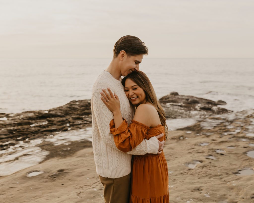 Sunset Cliffs Natural Park Engagement Photos in San Diego, California
