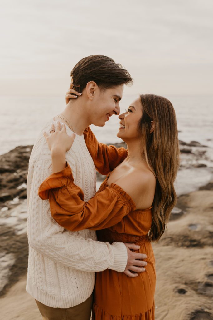 Sunset Cliffs Natural Park Engagement Photos in San Diego, California