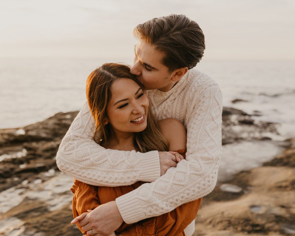 Sunset Cliffs Natural Park Engagement Photos in San Diego, California