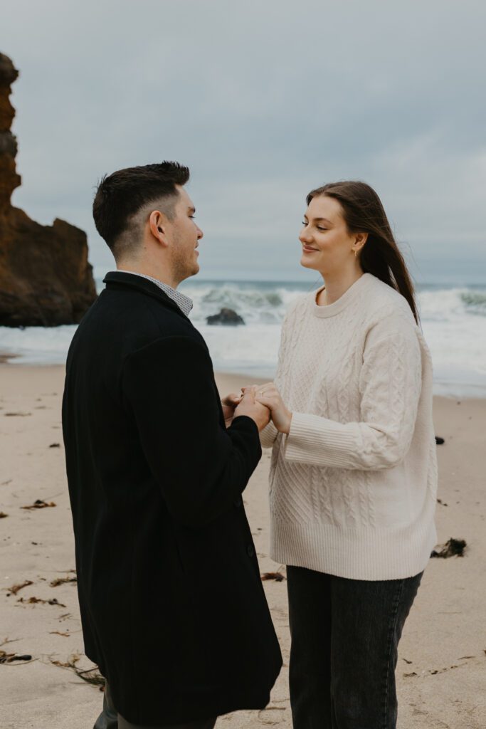 beach proposal photography