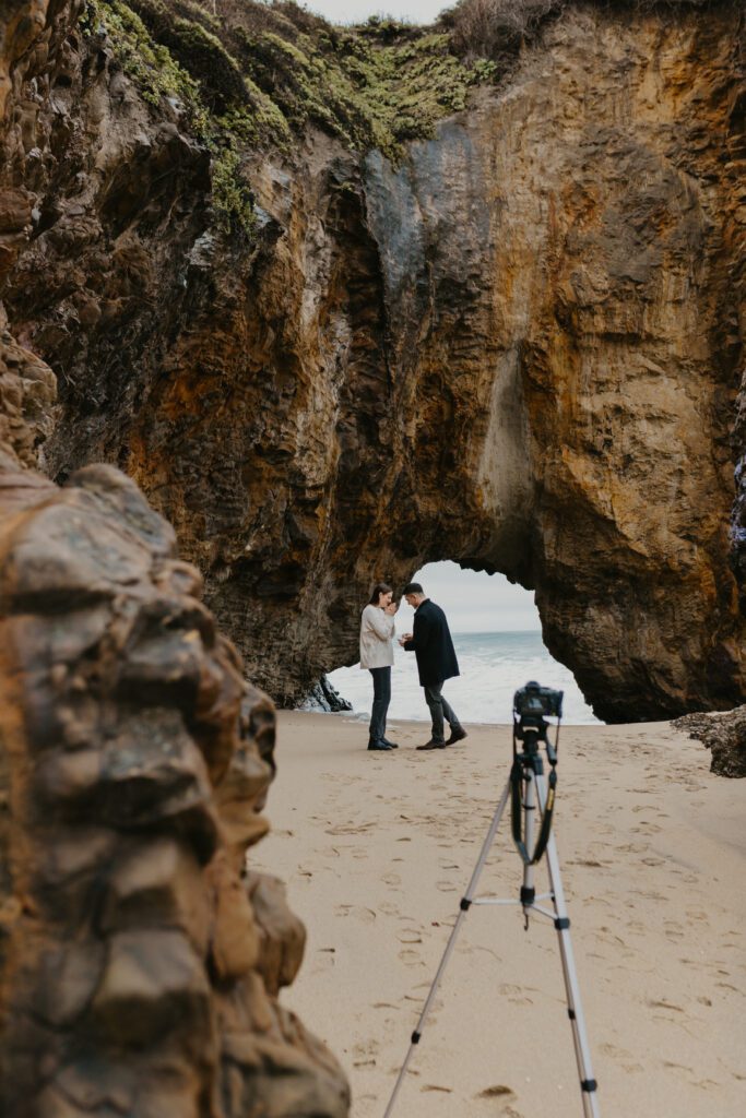 proposal at Panther Beach in Santa Cruz