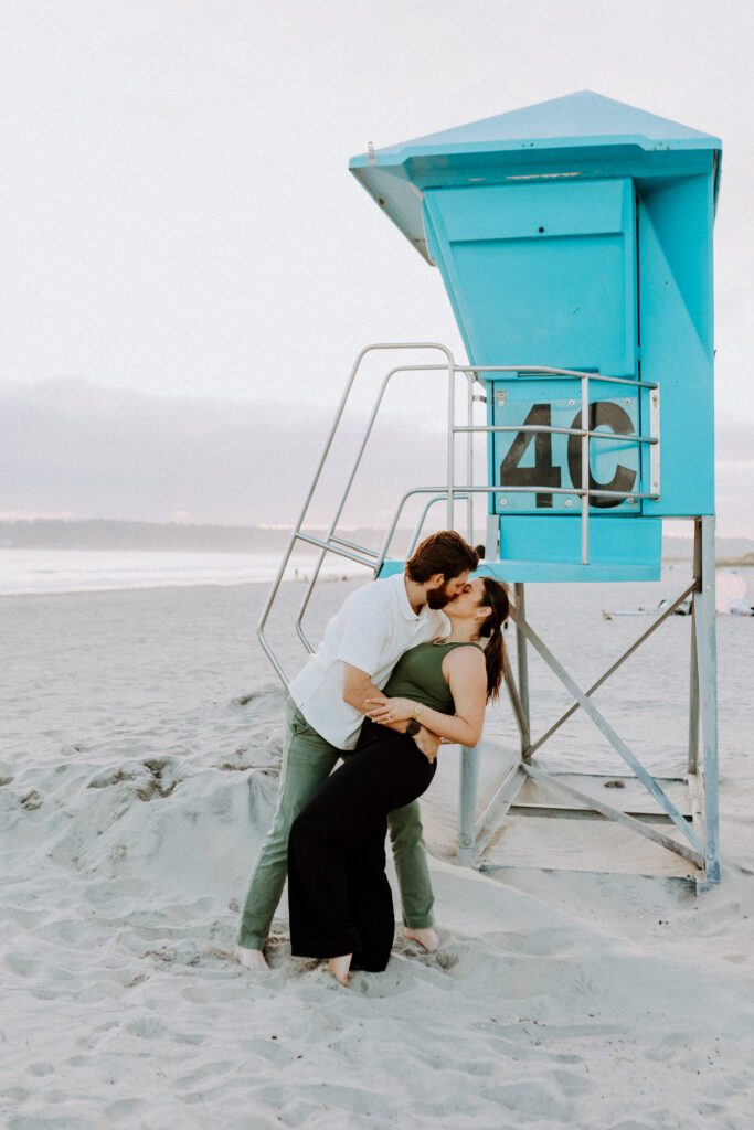 coronado beach engagement photos
