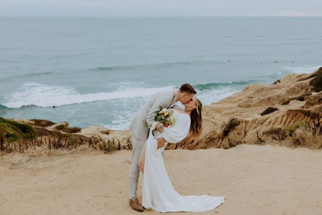 San diego elopement at sunset cliffs